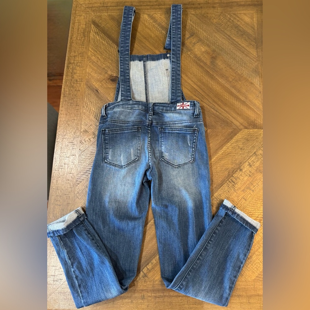 Machine Nouvelle Mode Women’s Denim Crop Y2K Overalls - Picture 8 of 13
